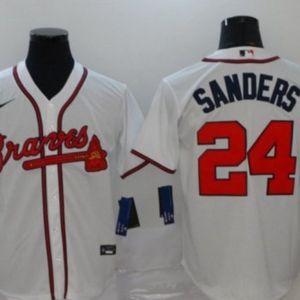 White Deion Sanders Nike baseball jersey